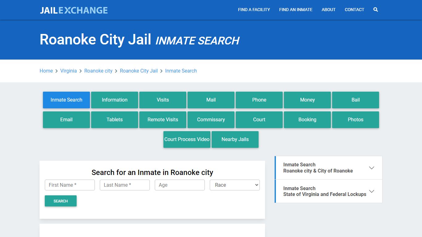 Roanoke City Jail, VA Inmate Search: Roster & Mugshots